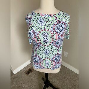 Talbots Kaleidoscope of color Weekend Tee